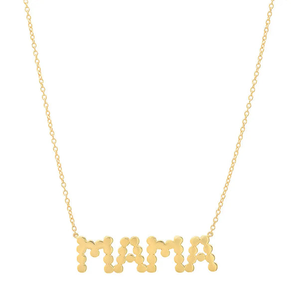 DSJ's Signature Meaningful Gold "MAMA" Necklace - Dana Seng Jewelry Collection