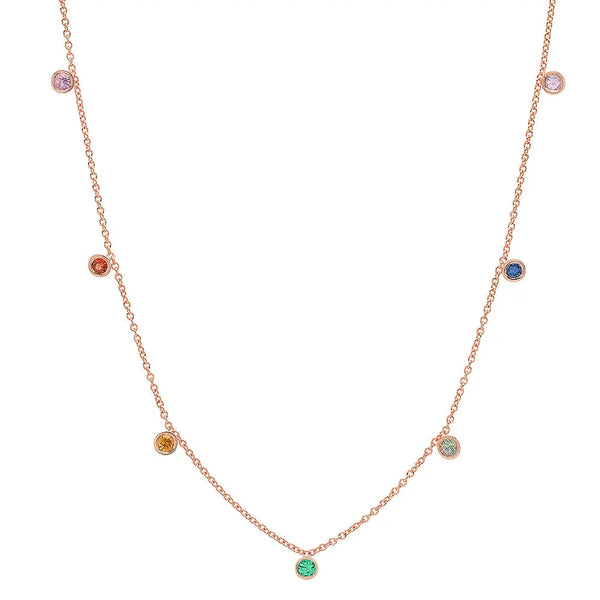 'You Are My Rainbow' Multi Color Sapphire Necklace - Dana Seng Jewelry Collection