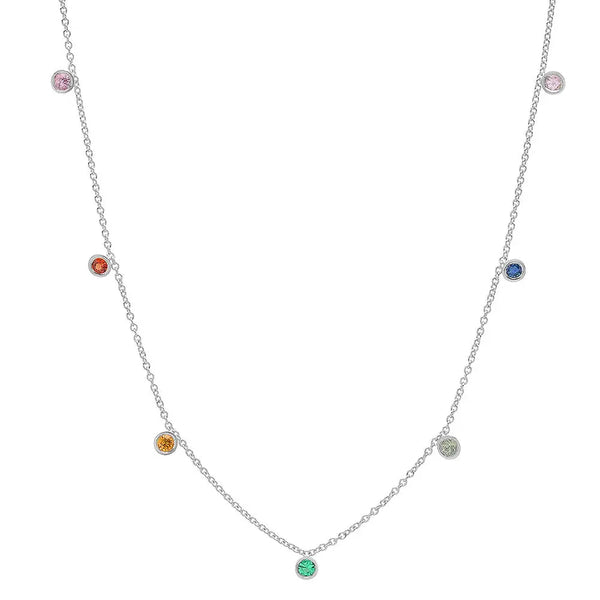 'You Are My Rainbow' Multi Color Sapphire Necklace - Dana Seng Jewelry Collection