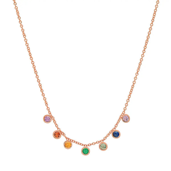 'You Are My Rainbow' Multi Color Sapphire Necklace - Dana Seng Jewelry Collection