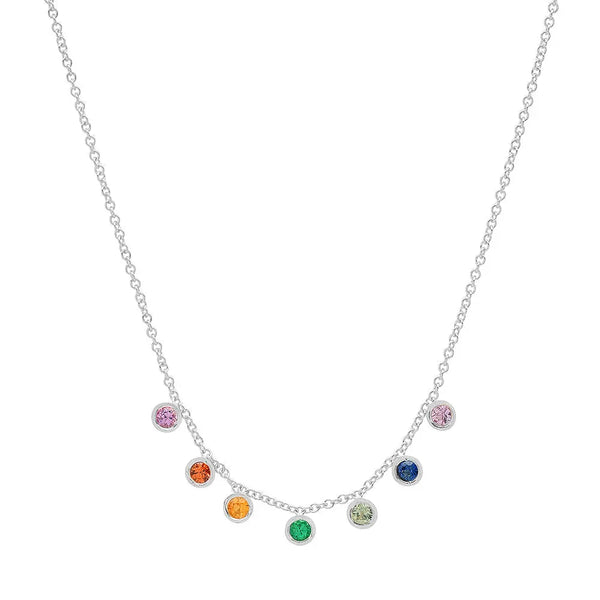 'You Are My Rainbow' Multi Color Sapphire Necklace - Dana Seng Jewelry Collection