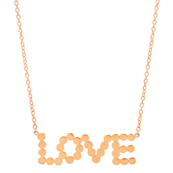 DSJ's Signature Meaningful Gold "LOVE" Necklace - Dana Seng Jewelry Collection