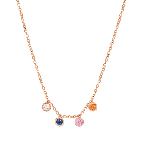 "4 Precious Birthstones" Necklace - Dana Seng Jewelry Collection