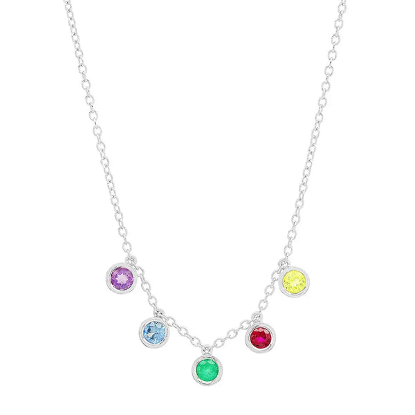 "5 Precious Birthstones" Necklace - Dana Seng Jewelry Collection