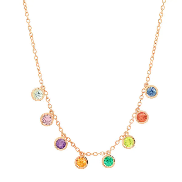 "8 Precious Birthstones" Necklace - Dana Seng Jewelry Collection