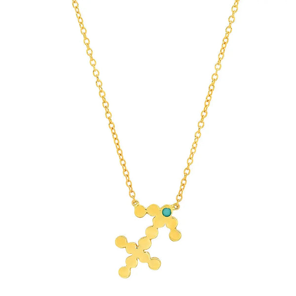 Dana Seng Signature Sagittarius Zodiac With Precious Birthstone Necklace