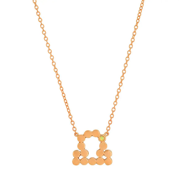 Dana Seng Signature Libra Zodiac With Precious Birthstone Necklace - Dana Seng Jewelry Collection
