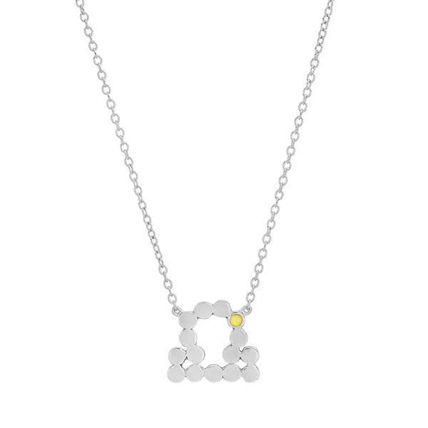 Dana Seng Signature Libra Zodiac With Precious Birthstone Necklace - Dana Seng Jewelry Collection