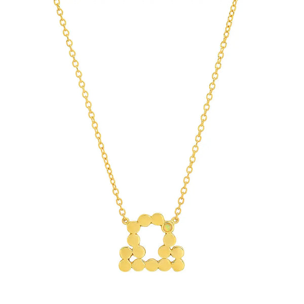 Dana Seng Signature Libra Zodiac With Precious Birthstone Necklace - Dana Seng Jewelry Collection