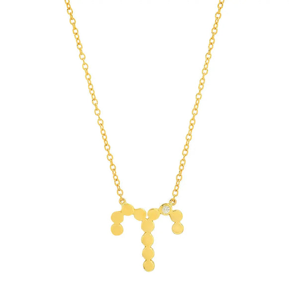 Dana Seng Signature Aries Zodiac With Precious Birthstone Necklace - Dana Seng Jewelry Collection