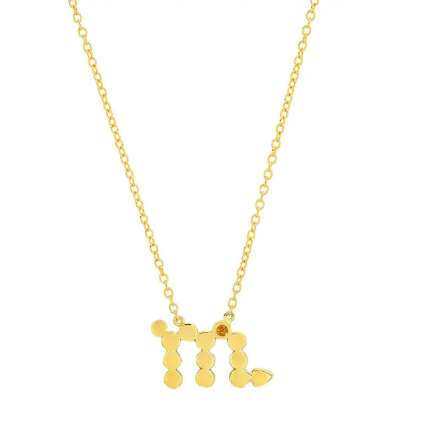 Dana Seng Signature Scorpio Zodiac With Precious Birthstone Necklace - Dana Seng Jewelry Collection