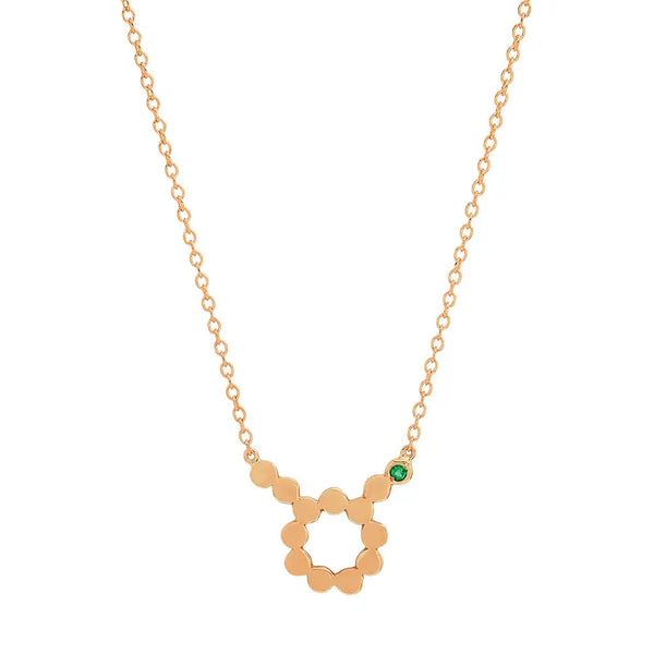 Dana Seng Signature Taurus Zodiac With Precious Birthstone Necklace - Dana Seng Jewelry Collection