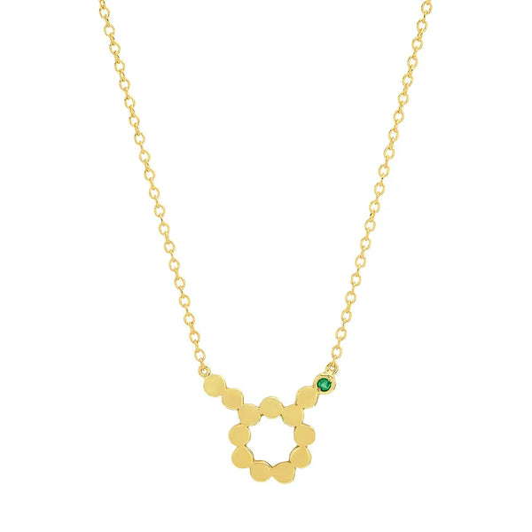 Dana Seng Signature Taurus Zodiac With Precious Birthstone Necklace - Dana Seng Jewelry Collection
