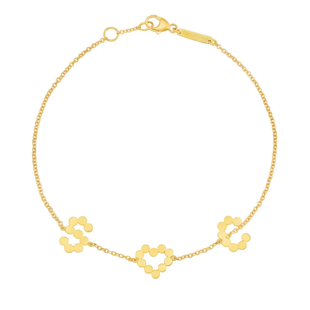 DSJ's Signature Meaningful Multi Gold Initial Bracelet