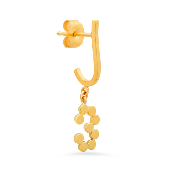 DSJ's Signature Meaningful Gold Number Dangle Earring - Dana Seng Jewelry Collection