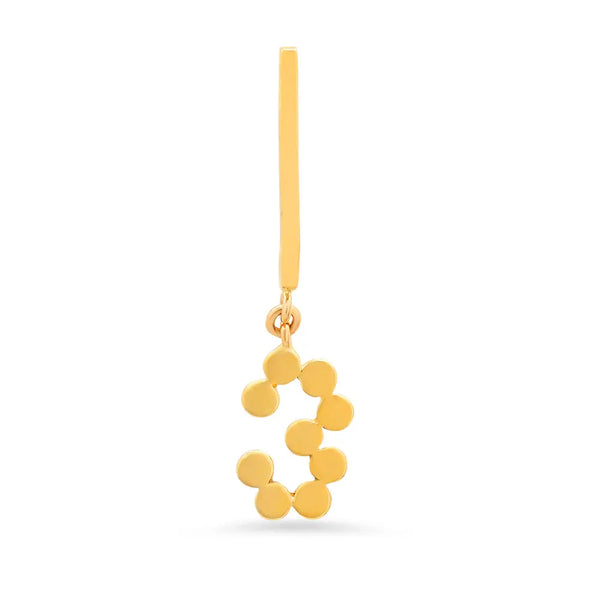 DSJ's Signature Meaningful Gold Number Dangle Earring - Dana Seng Jewelry Collection