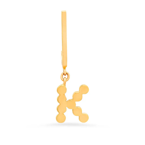 DSJ's Signature Meaningful Gold Initial Dangle Earring - Dana Seng Jewelry Collection