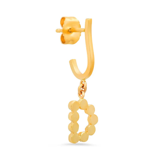 DSJ's Signature Meaningful Gold Initial Dangle Earring - Dana Seng Jewelry Collection