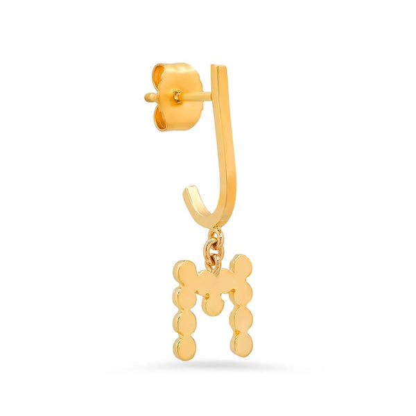 DSJ's Signature Meaningful Gold Initial Dangle Earring - Dana Seng Jewelry Collection