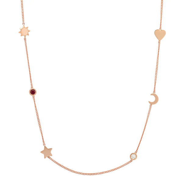 Meaningful Birthstone Curb Chain Necklace - Dana Seng Jewelry Collection