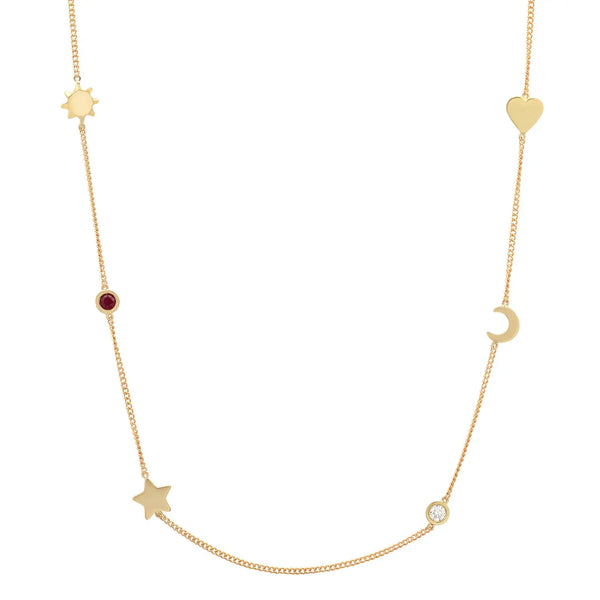 Meaningful Birthstone Curb Chain Necklace - Dana Seng Jewelry Collection