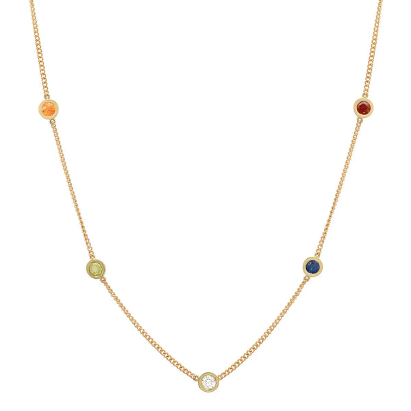 Meaningful Birthstone Curb Chain Necklace - Dana Seng Jewelry Collection