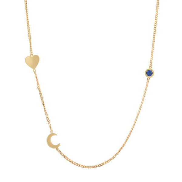 Meaningful Birthstone Curb Chain Necklace - Dana Seng Jewelry Collection