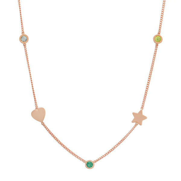 Meaningful Birthstone Curb Chain Necklace - Dana Seng Jewelry Collection