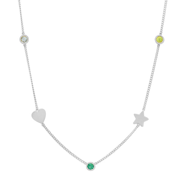 Meaningful Birthstone Curb Chain Necklace - Dana Seng Jewelry Collection