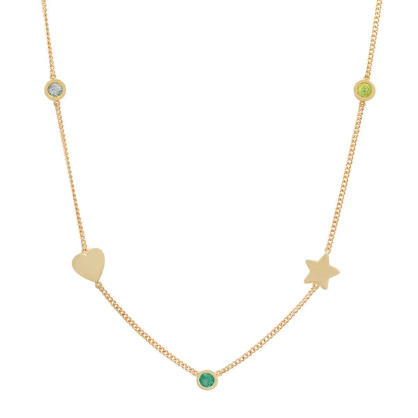 Meaningful Birthstone Curb Chain Necklace - Dana Seng Jewelry Collection