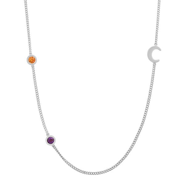 Meaningful Birthstone Curb Chain Necklace - Dana Seng Jewelry Collection