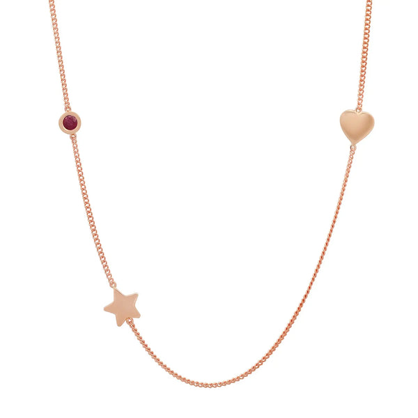Meaningful Birthstone Curb Chain Necklace - Dana Seng Jewelry Collection