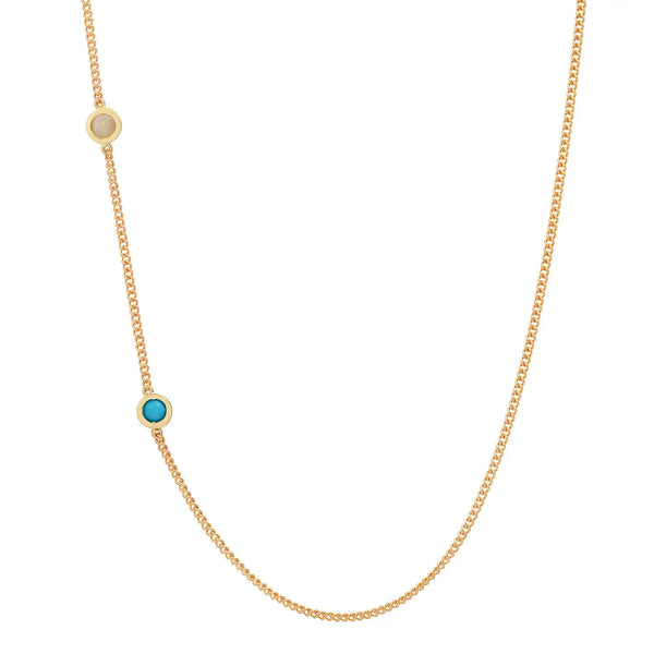 Meaningful Birthstone Curb Chain Necklace - Dana Seng Jewelry Collection