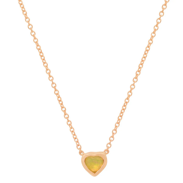 Precious Heart-Shaped October Birthstone Necklace - Dana Seng Jewelry Collection