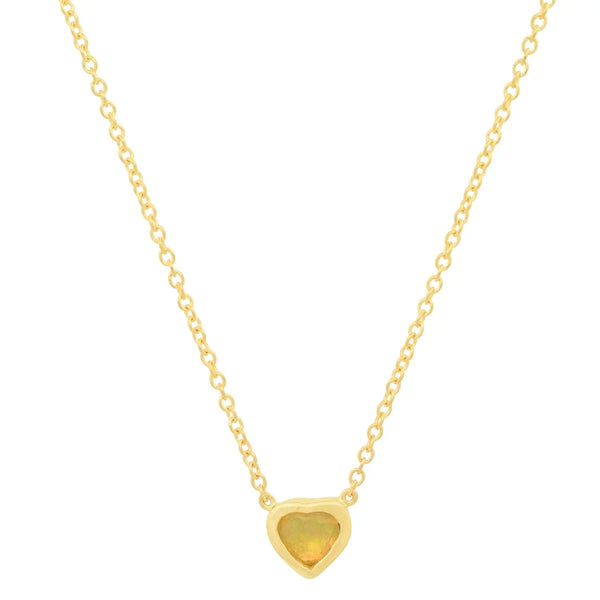 Precious Heart-Shaped October Birthstone Necklace - Dana Seng Jewelry Collection