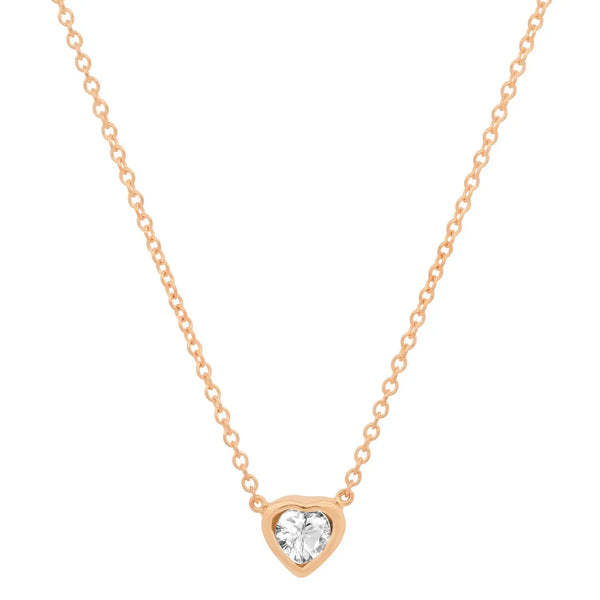 Precious Heart-Shaped April Birthstone Necklace - Dana Seng Jewelry Collection