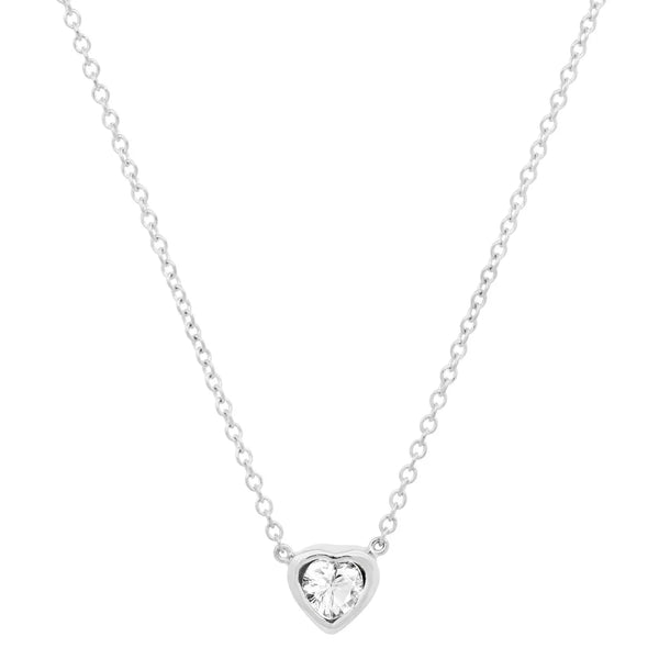 Precious Heart-Shaped April Birthstone Necklace - Dana Seng Jewelry Collection