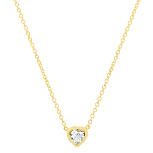 Precious Heart-Shaped April Birthstone Necklace - Dana Seng Jewelry Collection