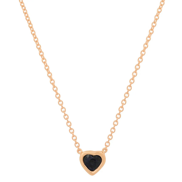 Precious Heart-Shaped September Birthstone Necklace - Dana Seng Jewelry Collection