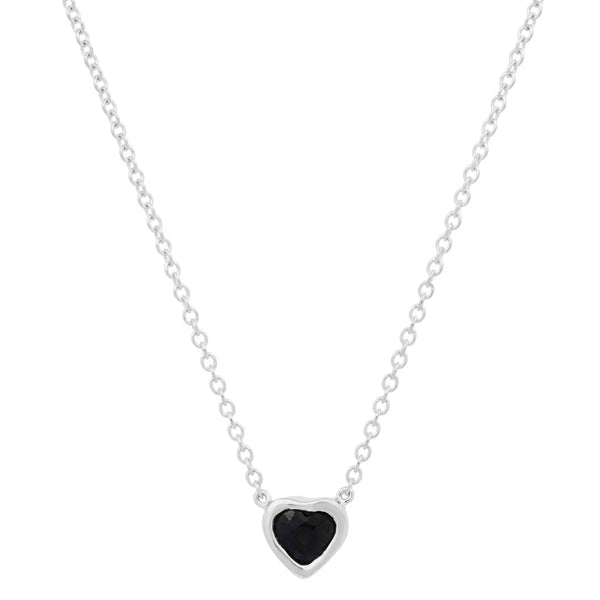 Precious Heart-Shaped September Birthstone Necklace - Dana Seng Jewelry Collection