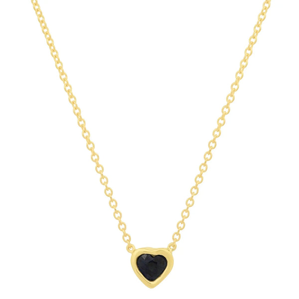Precious Heart-Shaped September Birthstone Necklace - Dana Seng Jewelry Collection