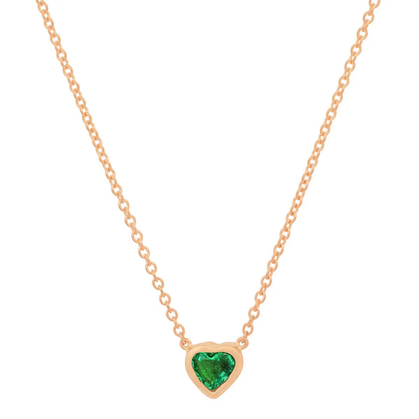 Precious Heart-Shaped May Birthstone Necklace - Dana Seng Jewelry Collection