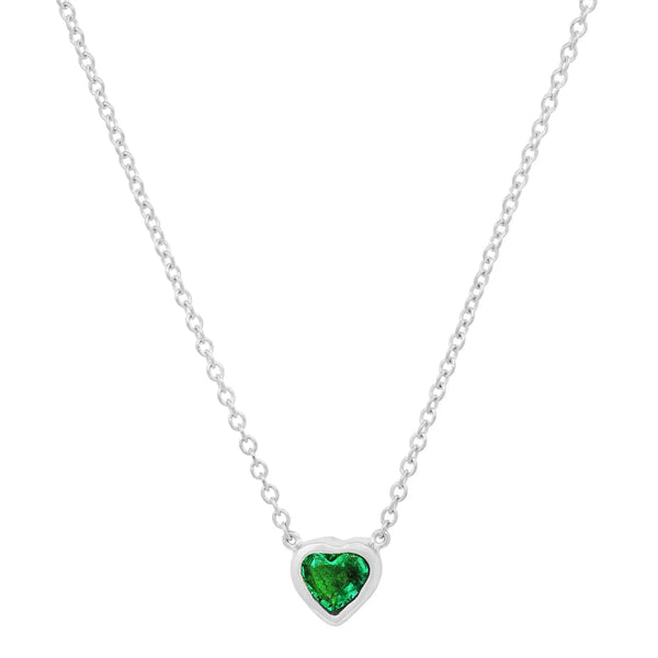Precious Heart-Shaped May Birthstone Necklace - Dana Seng Jewelry Collection