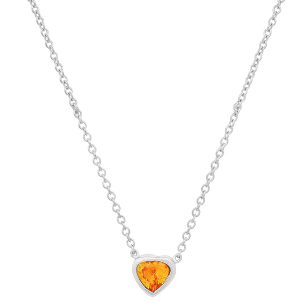 Precious Heart-Shaped November Birthstone Necklace