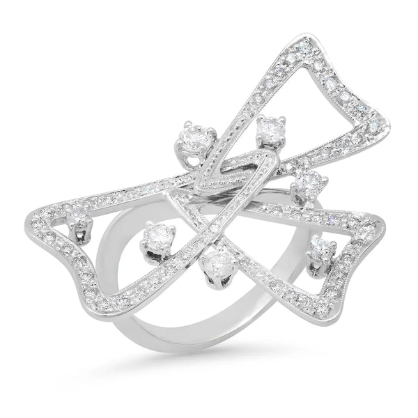 Intertwined Clippers Diamond Ring - Dana Seng Jewelry Collection