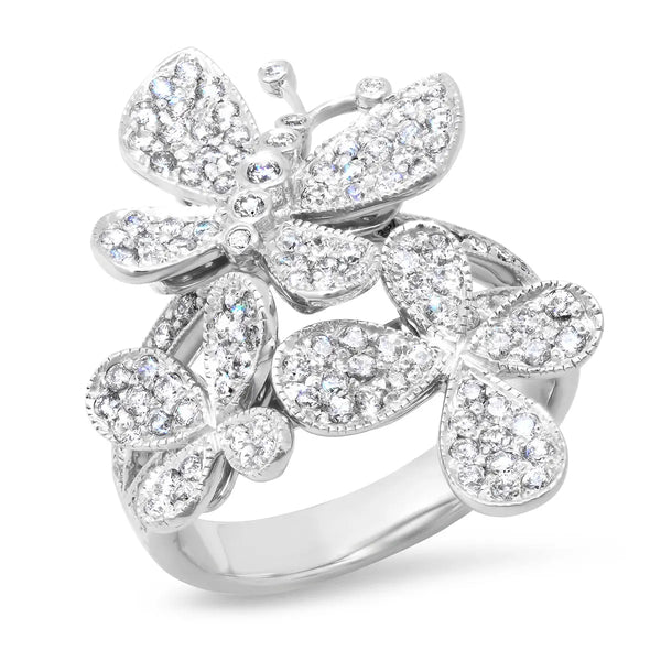 Butterfly Flower Diamond Ring - Dana Seng Jewelry Collection
