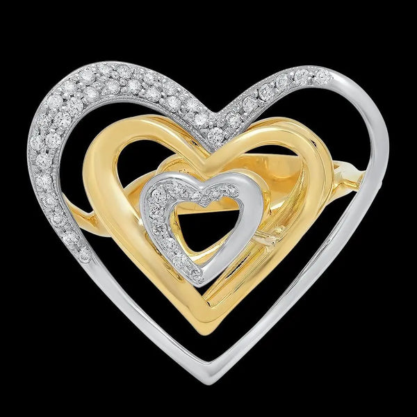 Sculpted Heart Diamond Ring - Dana Seng Jewelry Collection
