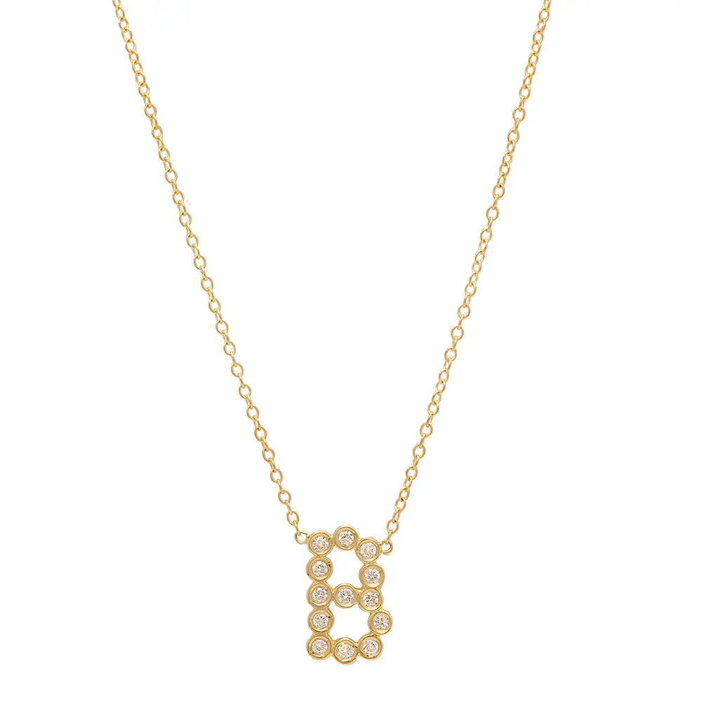 DSJ's Signature Meaningful Birthstone & Initial Necklace