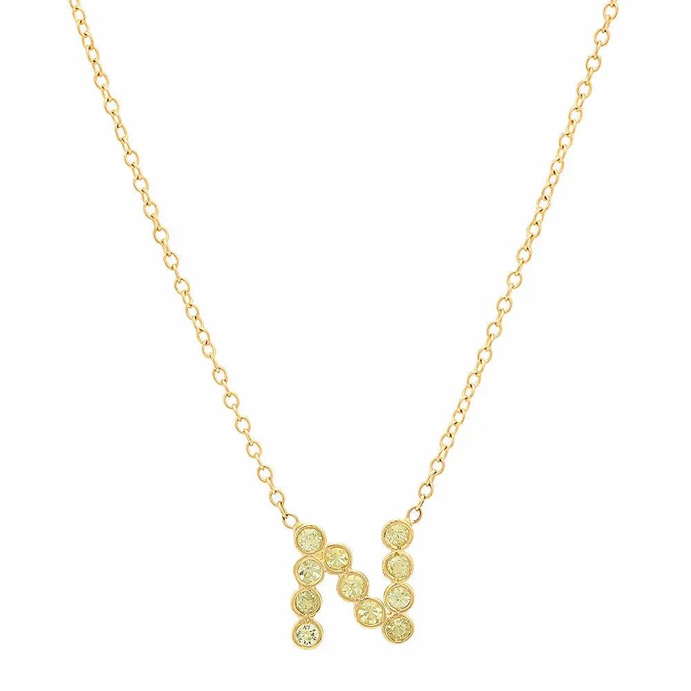 DSJ's Signature Meaningful Birthstone & Initial Necklace