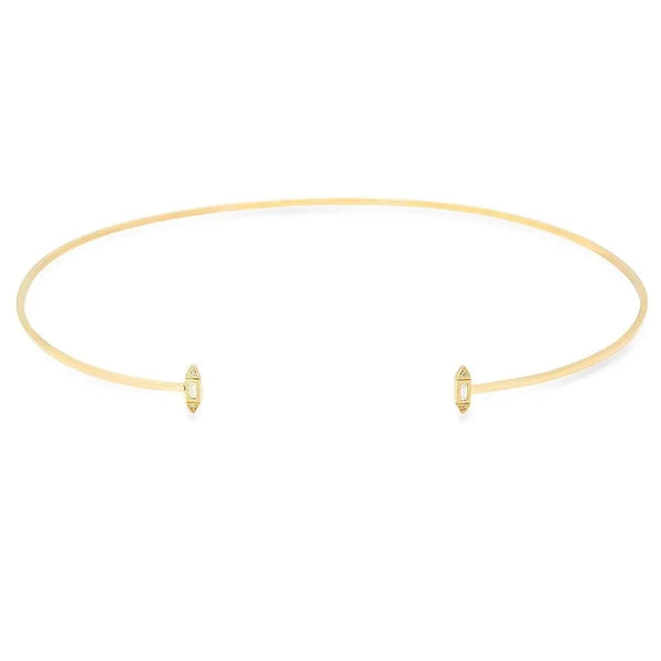 Gold cuff necklace choker sale